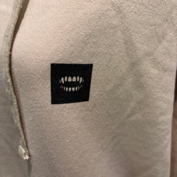 Chomp Brand Cactus Always Prickly Beige Unisex Fleece Hoodie EUC XL - Picture 4 of 7